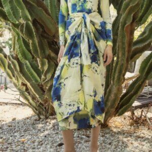 Mima Rosso Royal Blue Splash skirt